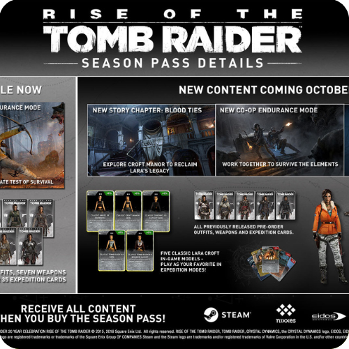 Shadow of the Tomb Raider - Season Pass DLC (PC) Steam Klucz Global