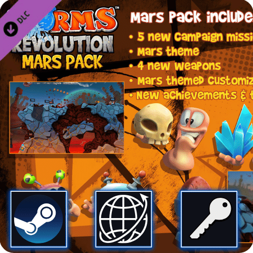 Worms Revolution - Mars Pack DLC (PC) Steam CD Key Global