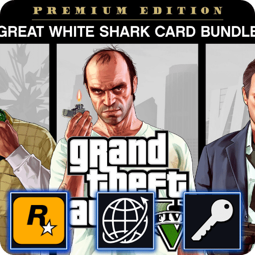 GTA V Premium Edition & White Shark Card Bundle (PC) Rockstar Klucz Global