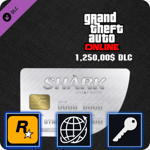 GTA V - Great White Shark Cash Card 1.25M DLC (PC) Rockstar CD Key Global