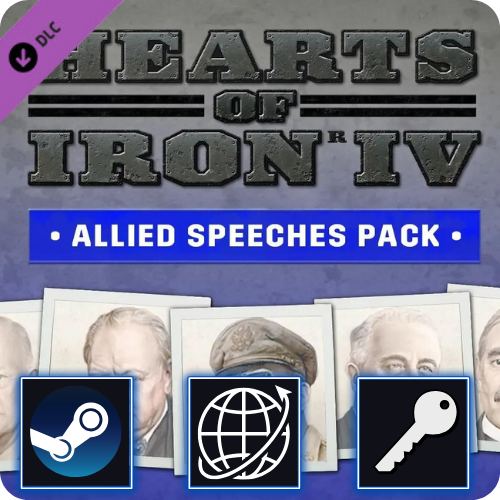 Hearts of Iron IV - Allied Speeches Pack DLC (PC) Steam CD Key Global