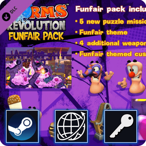 Worms Revolution: Funfair DLC (PC) Steam CD Key Global
