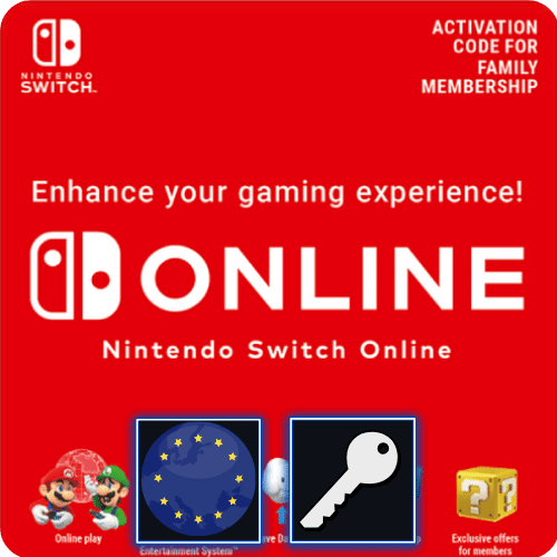 Nintendo Switch 365 Days FAMILY Online Membership Europa Klucz