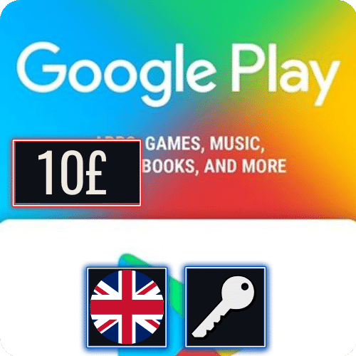 Google Play UK 10 GBP Gift Card Key
