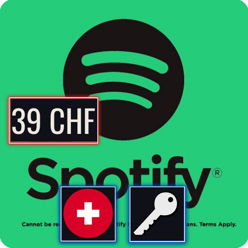 Spotify CH 39 CHF Gift Card Klucz