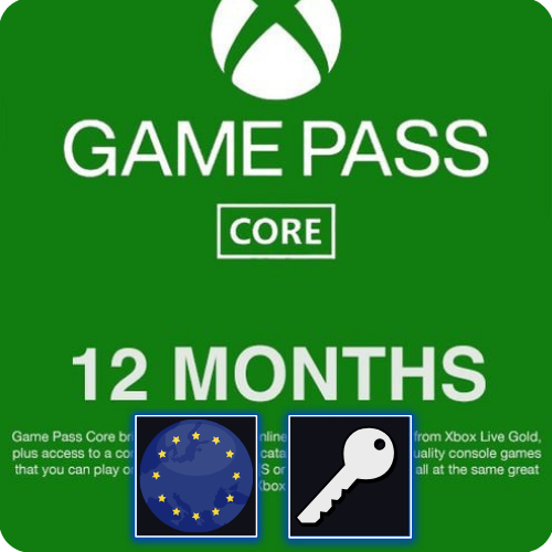 Xbox Game Pass Core 12 Month Europa Klucz