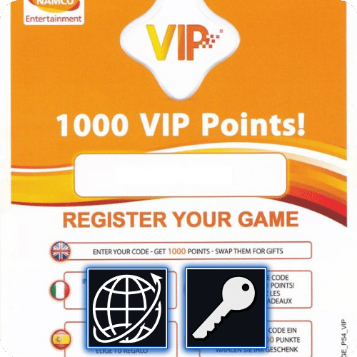 Namco 1000 VIP Points Global Key
