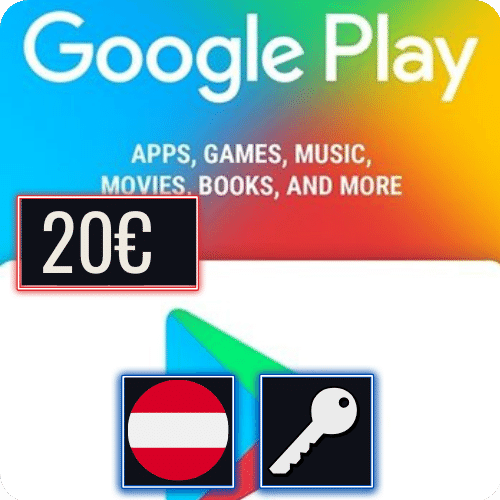 Google Play AT 20 EUR Gift Card Klucz