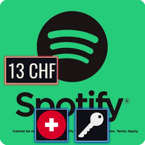 Spotify CH 13 CHF Gift Card Klucz