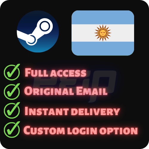 Argentina Steam Account Full Access No Need To Use VPN Instant Delivery Custom Login Option