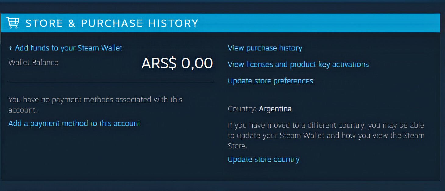 Forget this! Creating an account on Steam Argentina from another country is  illegal 